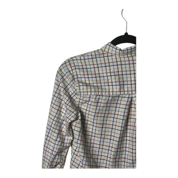 1552. MADEWELL RAINBOW PLAID TIE‎ FRONT BUTTON UP TOP SIZE XSMALL - Picture 10 of 10